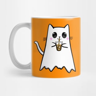 Iced Coffee Ghost Cat Mug